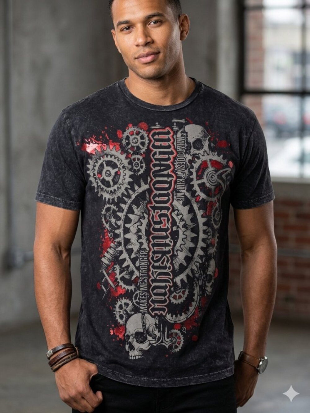 Red Chapter NWT "What Doesn't Kill Me" Ambigram T-Shirt Medium